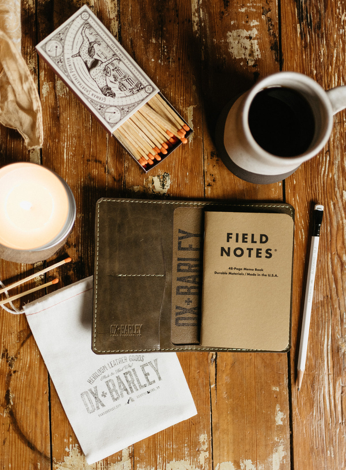 Appalachian Field Journal full-grain leather cover for 3.5 x 5.5 inch notebooks