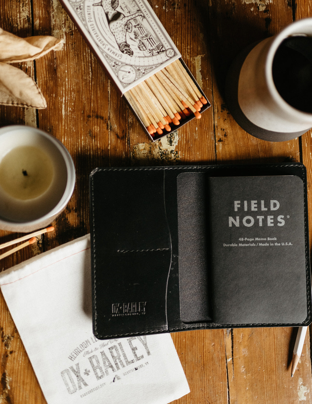 Appalachian Field Journal full-grain leather cover for 3.5 x 5.5 inch notebooks
