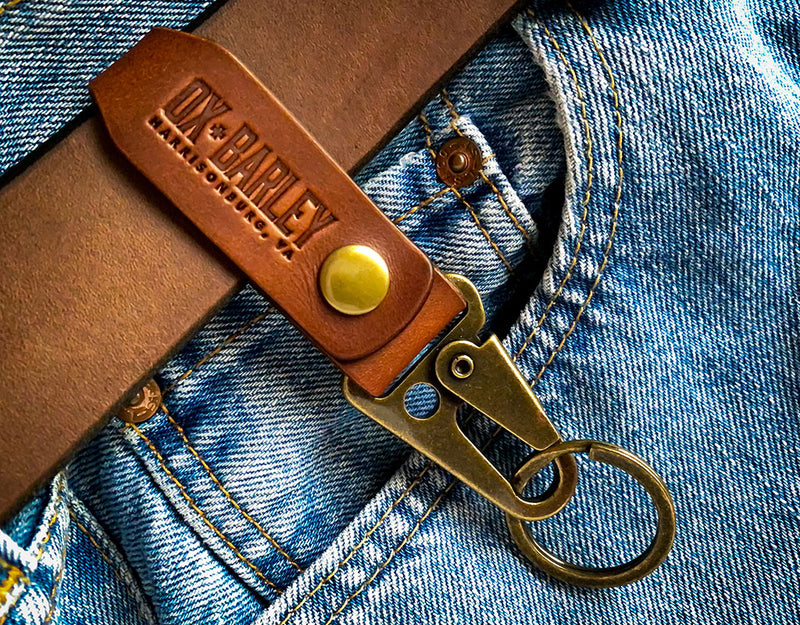 Sling Key Fob - Medium Brown - Ox & Barley