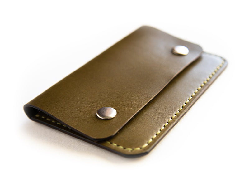 Slim Card Wallet in Olive Harness