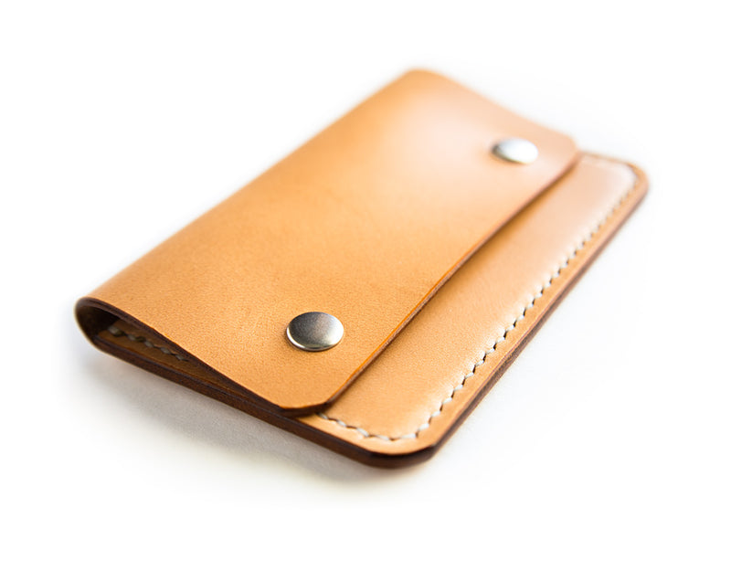 Slim Card Wallet in Natural Harness