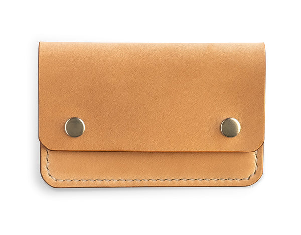 Slim Card Wallet in Natural Harness