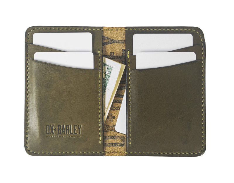 Front Pocket Wallet in Olive Heather - Ox & Barley